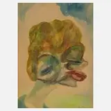 Maurice Cantens, Portraitkopf, Aquarell
