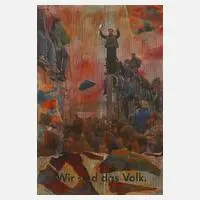 Salvadore Dallvero, "Wir sind das Volk", Aquarell und Collage