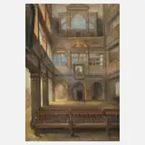 Prof. Franz von Huth, Kircheninneres, Pastell