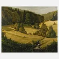 Alfred Kunze, Wiesengrund, 1931, Öl auf Leinwand und Keilrahmen