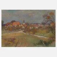Rolf Krause, "Dorf Dobra", 1967, Pastell