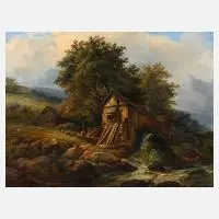 Adolph Kunkler, Die Hänselmühle im Loschwitzgrund, 1856, Öl auf Leinwand