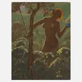 Walther Gasch, "Urgande im Busch", 1920, Gouache auf Karton