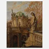 Rudolf Poeschmann, Dresdner Zwinger, Öl auf Leinwand