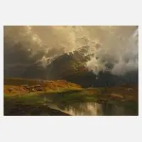 Peter Stöckel, Hochgebirgslandschaft, 1932, Öl auf Leinwand