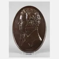 A. Heinrich, Wandplakette Franz Schubert, Bronze