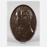 A. Heinrich, Wandplakette Franz Schubert, Bronze