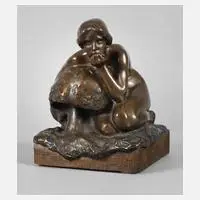 Sophie Burger Hartmann, Damenakt mit Pilz, Bronze