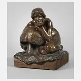 Sophie Burger Hartmann, Damenakt mit Pilz, Bronze