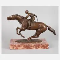 Richard Thuss, Galopprennpferd mit Jockey, Bronze