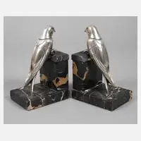 Susanne Bizard, Buchstützen als Vögel, Bronze