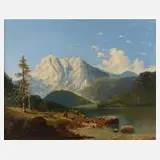 Gottfried Seelos, Alpenlandschaft, Öl auf Leinwand