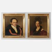 Ludwig Wagner, Portraitpendants Goßweyler, Öl auf Leinwand