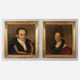Ludwig Wagner, Portraitpendants Goßweyler, Öl auf Leinwand