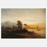 Else Walther, Landschaft im Abendlicht, 1896, Öl auf Leinwand