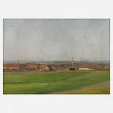 Wilhelm Bolde, "Holleben bei Halle", 1925, Öl auf Leinwand