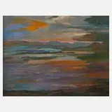 Elisabeth Büchsel, Wolkenspiel Hiddensee, Öl auf Leinwand