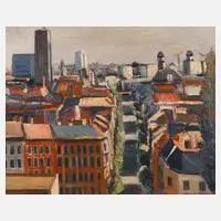 Lothar Gemmel, "Vom Kreuzberg", 1989, Öl auf Leinwand und Keilrahmen