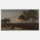 Isidore Meyers, Abend im Moor, Öl auf Leinwand