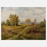 Carl Müller-Baumgarten, Alpen im Vorfrühling, Öl auf Leinwand