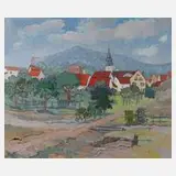 Erik Pohl-Cammin, Ansicht Gossersweiler, 1974, Öl auf Leinwand