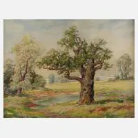 "Deutsche Eiche" by Heinrich Schmidt-Rom, Öl auf Leinwand, sold Jun 2020