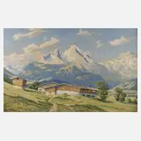 Watzmannansicht by Clemens Seidl, Öl auf Leinwand, sold Jun 2020