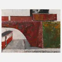 Paul Unger, In der Großstadt, Öl auf Leinwand