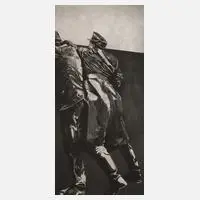 Klaus Böttger, An der Mauer, Radierung auf Velin