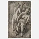 August Wilhelm Dressler, "Die Anprobe", Radierung