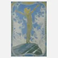 Fidus, "Lichtgebet", Farboffsetlithographie