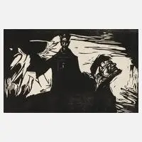 Prof. Hans Fronius, "Der Triumph", 1937, Holzschnitt auf kräftigem Japanpapier