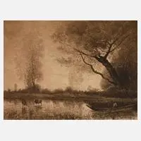 Am Weiher by Lucien Gautier, 1907, Radierung, sold Jun 2020