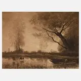Lucien Gautier, Am Weiher, 1907, Radierung