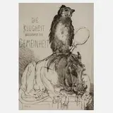 Prof. Ernst Moritz Geyger, "Die Klugheit …", 1861, Radierung mit zartem Plattenton