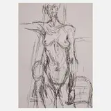"Annette" by Alberto Giacometti, Lithographie auf leichtem Karton, sold Jun 2020