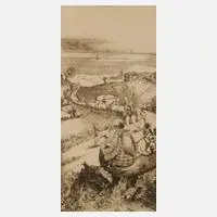 Erich Glas, der Arbeit, Radierung