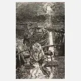 Prof. Bernhard Heisig, Breslau, Lithographie auf leichtem Karton