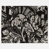 Markthalle von Paris by Prof. Karl Hubbuch, Lithographie auf Bütten, sold Jun 2020