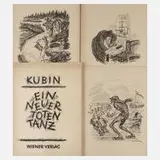 Alfred Kubin, "Ein neuer Totentanz", Lithographien und Begleitheft in Flügelmappe