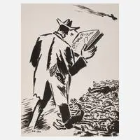 Frans Masereel, Graphik gegen den Vietnamkrieg, 1968, Lithographie