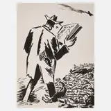Frans Masereel, Graphik gegen den Vietnamkrieg, 1968, Lithographie