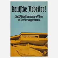 Klaus Staeck, "Deutsche Arbeiter! Die SPD…", 1938