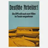 Klaus Staeck, "Deutsche Arbeiter! Die SPD…", 1938