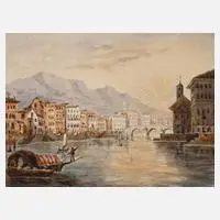C. Mott, "Pisa", Aquarell