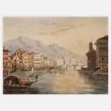 C. Mott, "Pisa", Aquarell