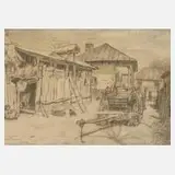 Ernst Holzhäuser, "Bauernhof in Rumänien"