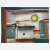 Walter Höfner, Nächtliche Stadt, Aquarell und Tusche