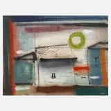 Walter Höfner, Nächtliche Stadt, Aquarell und Tusche