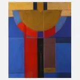 Josef Povazan, Abstrakte Komposition, Pastellkreiden